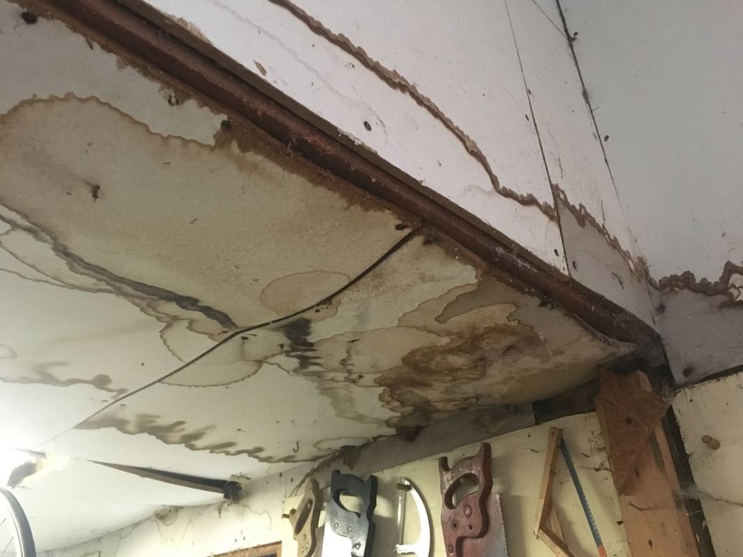 Damaged drywall from water leak